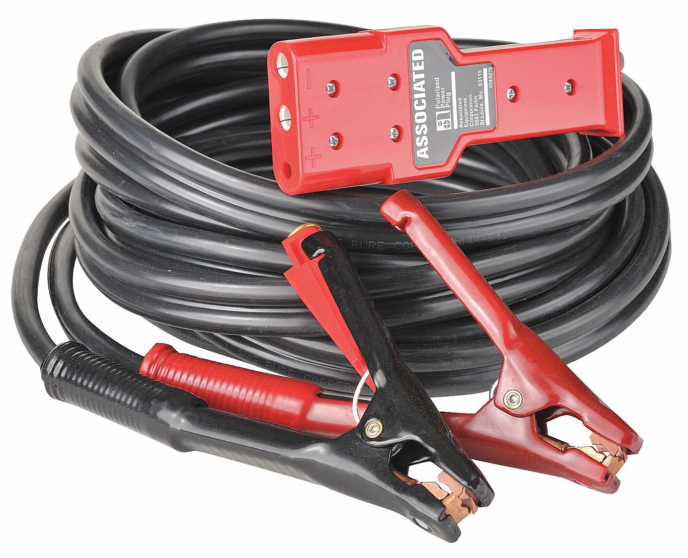 Associated Equip Crimped 1 Awg Heavy Duty Plug In Booster Cables For