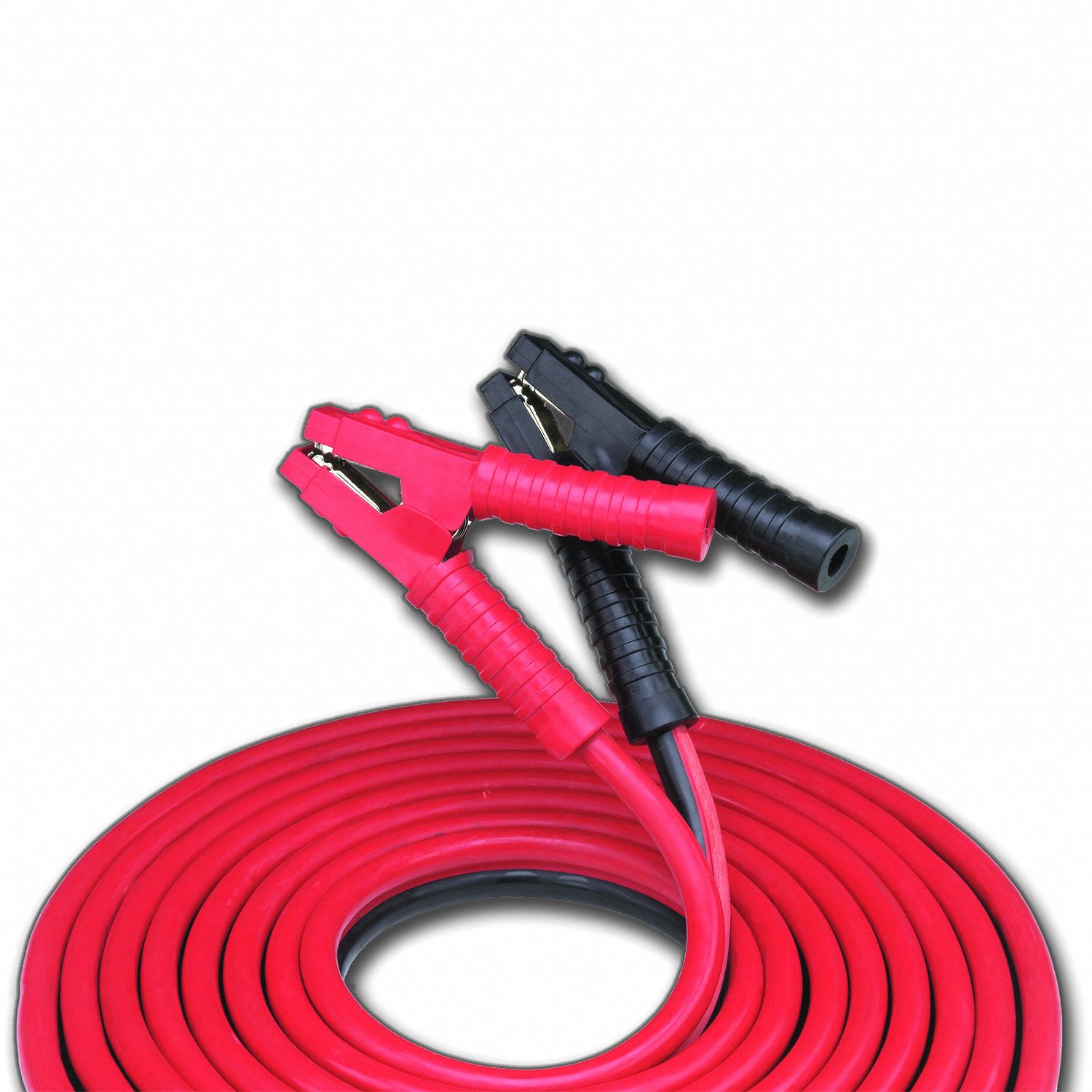 BOOSTER CABLE, CRIMPED, 1 AWG, STANDARD JAW, 25 FT CABLE L, BLACK/RED, 800 AMP MAX CURRENT