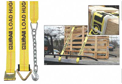 WINCH STRAP, FLAT-HOOK, GEN PURPOSE WEBBING, 3 IN OVERALL W, 5,000 LB WORKING LOAD LIMIT, YELLOW