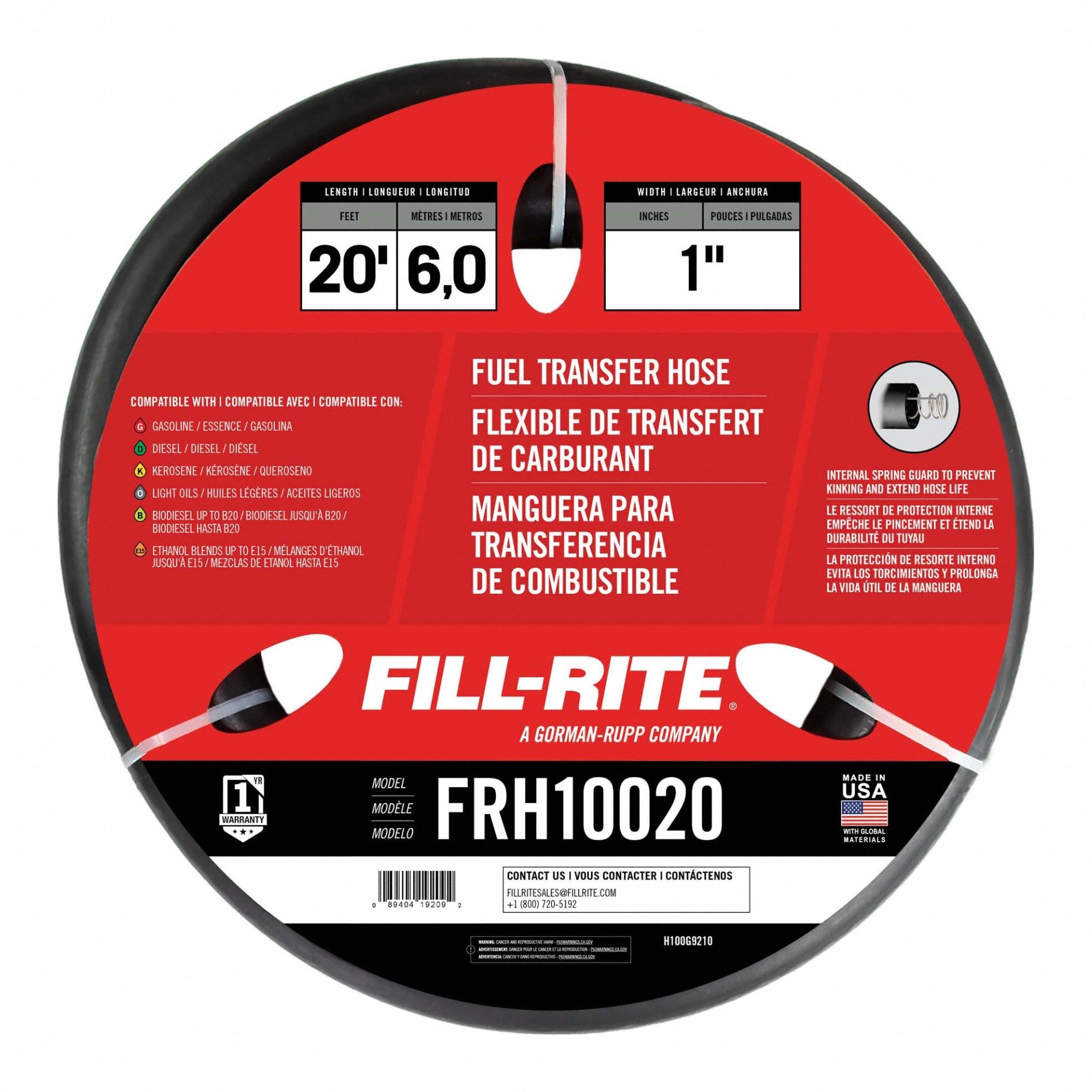 HOSE 1" x 20 ft.