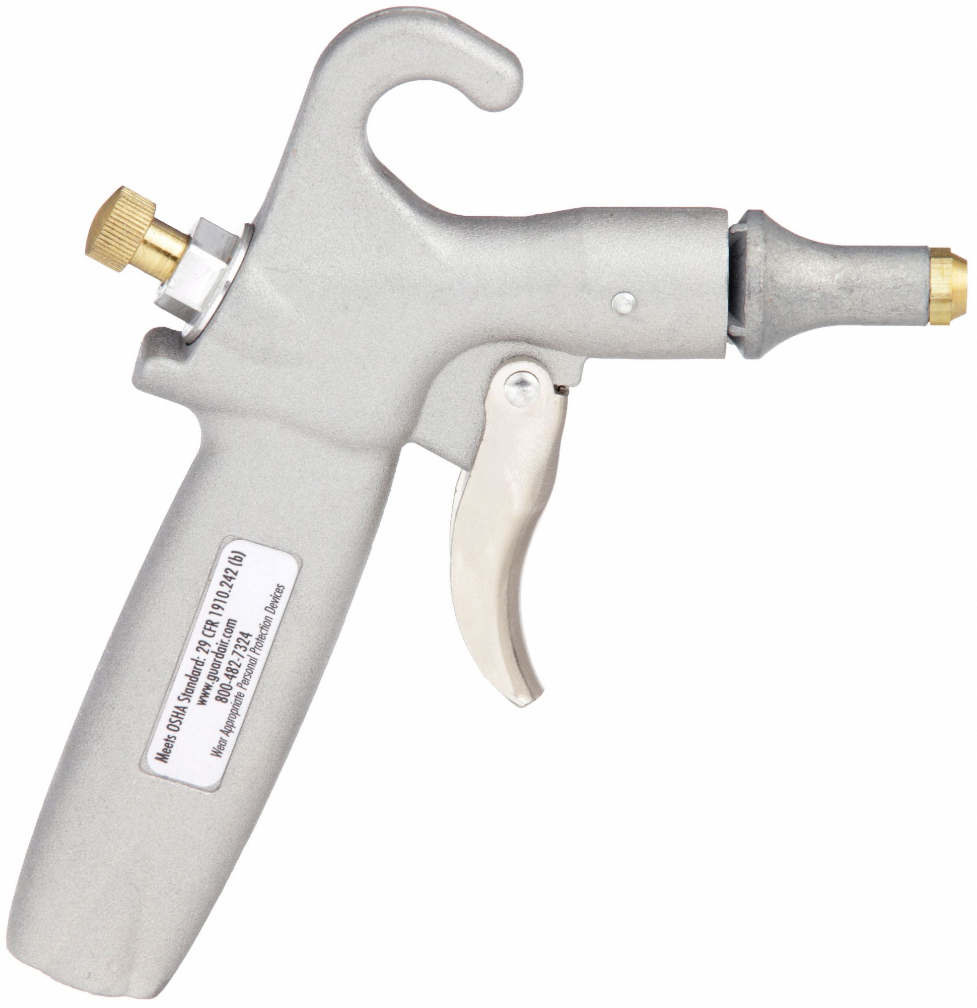 GUARDAIR Air Gun: Pistol-Grip Grip, Aluminum, 1/4 in NPT Female, 1  Nozzle(s), Venturi Safety