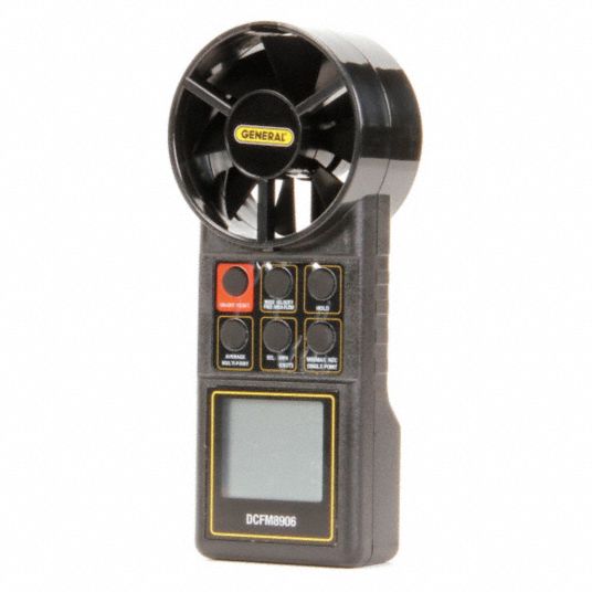 Anemometer, Rotating Vane and Thermistor, No, No, 80 to 6900 Velocity