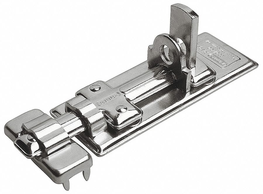 SLIDE BOLT HASP,FIXED,HARDENED STEEL
