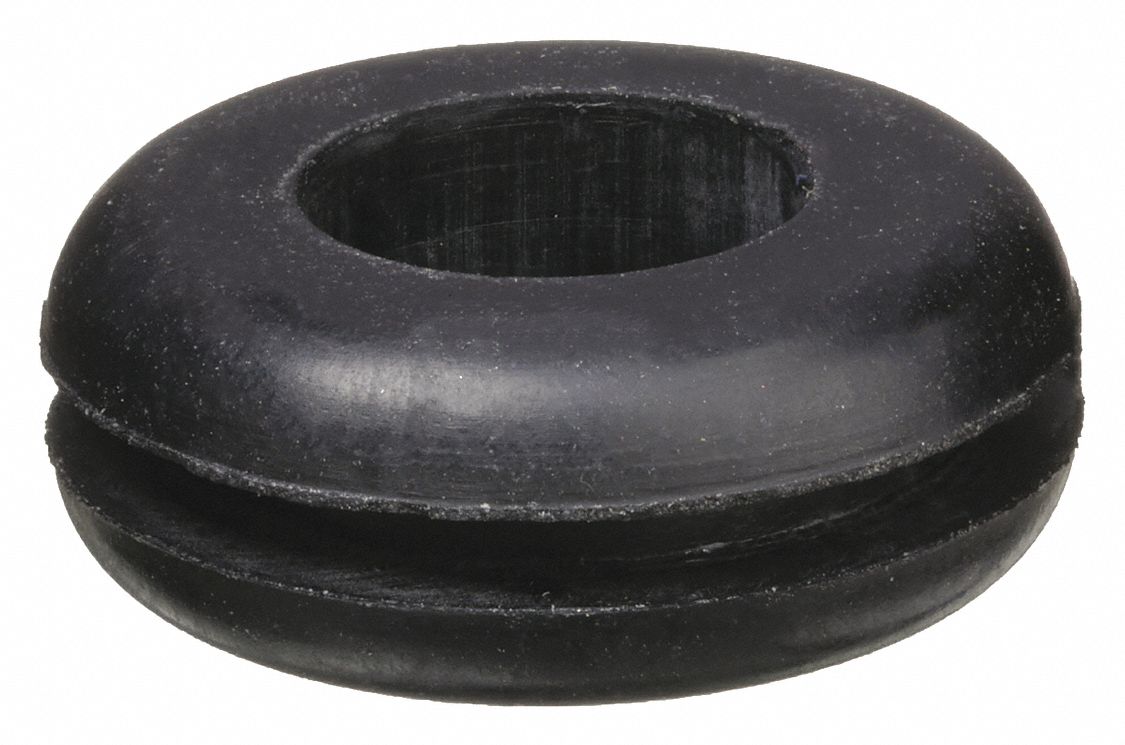 GROMMET, STYLE 1 GROMMET, RUBBER, 0.19 IN INSIDE DIAMETER, 0.5 IN OUTSIDE DIAMETER, 100 PK
