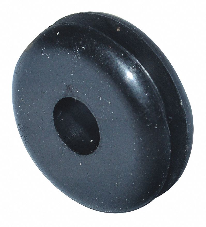 GRAINGER APPROVED Style 1 Rubber Grommet, 3/4 in I.D., 1 5/8 in O.D., 1/16 in Panel Thickness