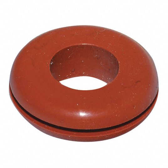 GRAINGER APPROVED Style 1 Rubber Grommet, 3/16 in I.D., 7/16 in O.D., 1
