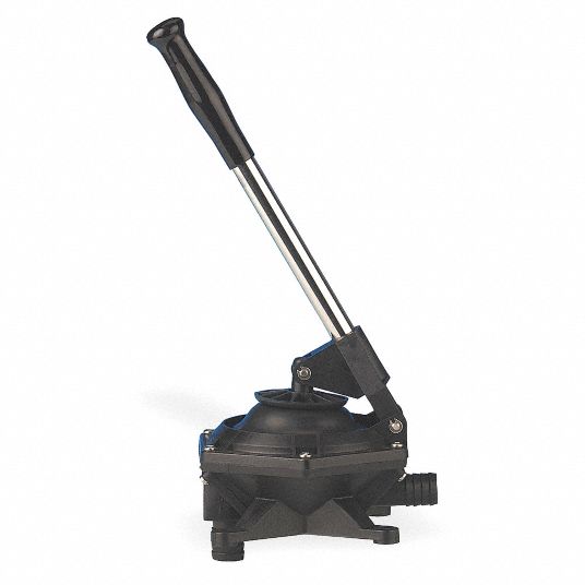 JABSCO Hand Bilge Pump, Flow Rate 12.0 gpm, Body Material Polypropylene, Inlet 1 in MHB 3MUW8