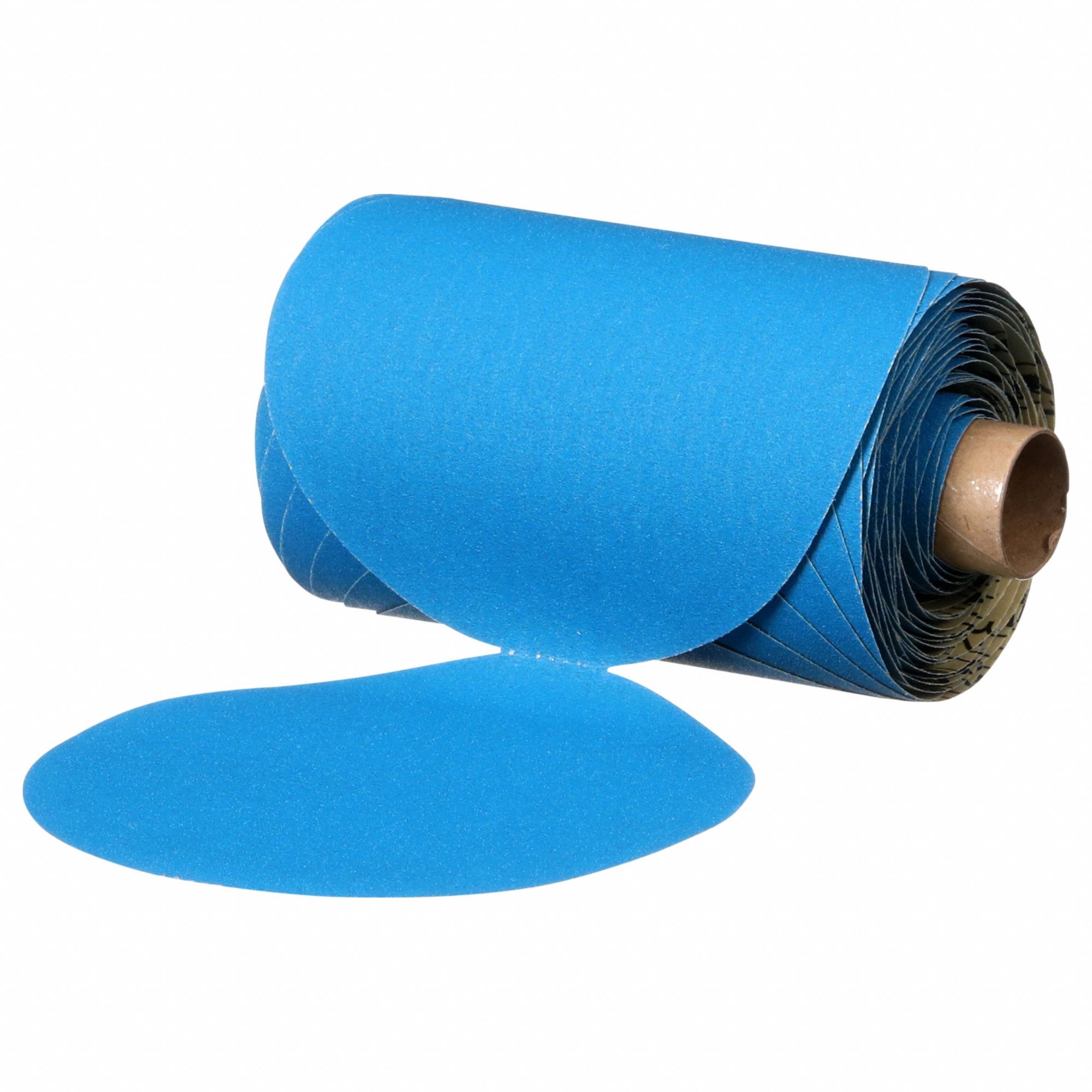 PSA Sanding Disc: 5 in Dia, Non-Vacuum, Ceramic, 180 Grit, C Wt Paper, 321U, 180, Paper, C, PK