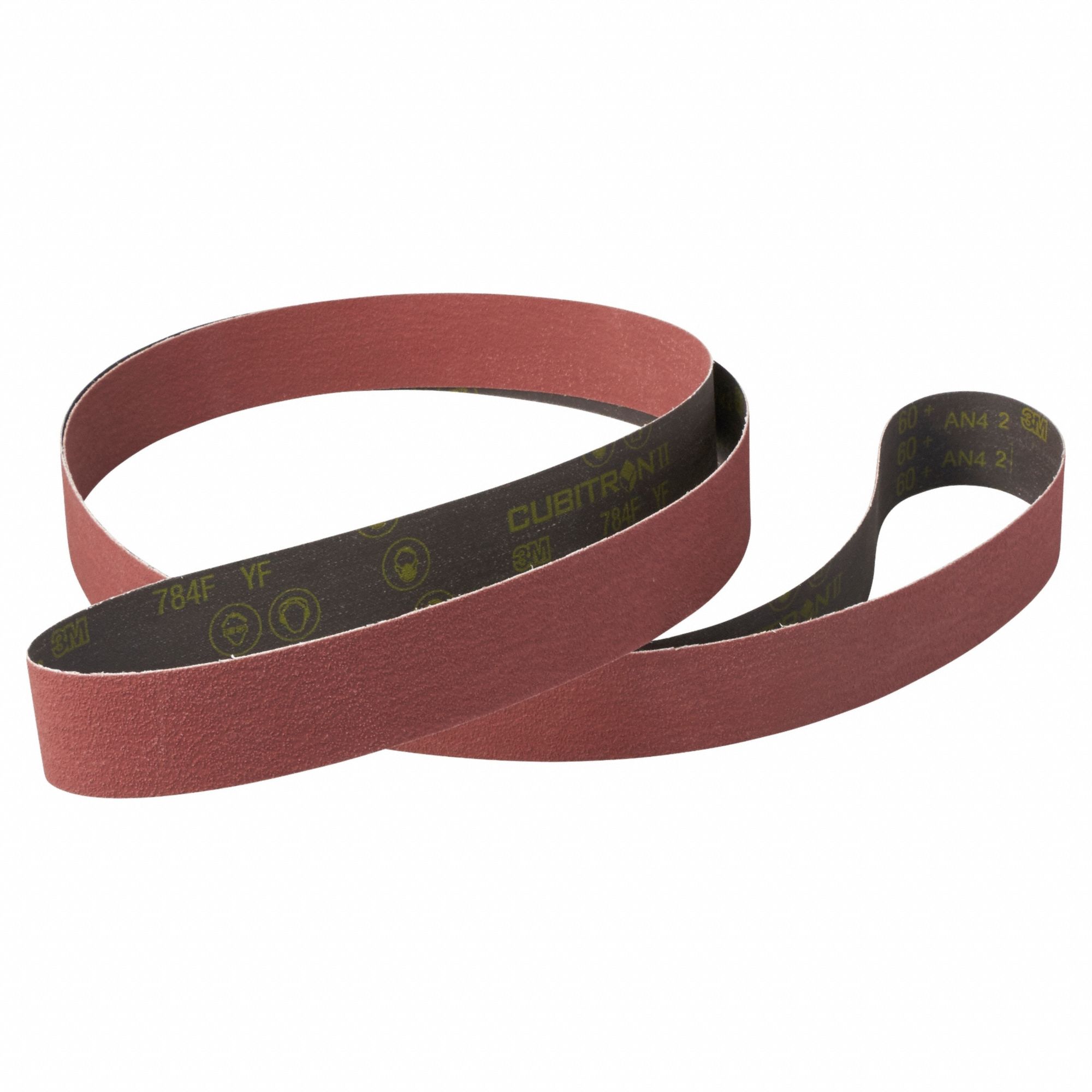Sanding Belt: 4 in W x 132 in L, Ceramic, 36 Grit, YF Wt Cloth Backing, 784F, 25 PK