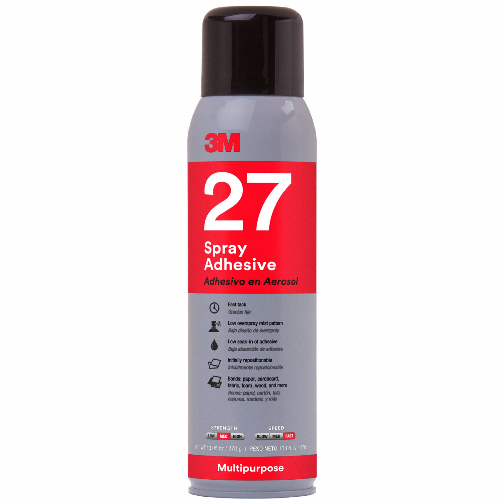 Sprayway® Fast Tack 87 General Purpose Mist Adhesive, 13 oz Aerosol Spray,  Dries White, Dozen