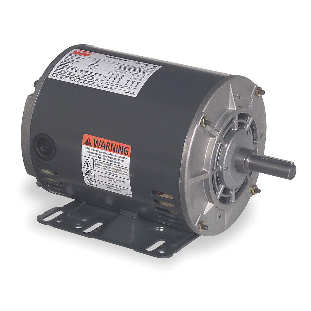 2 HP Electric Motor 3 Phase AC 1725 RPM 208/230V 56H Frame Continuous Duty USA