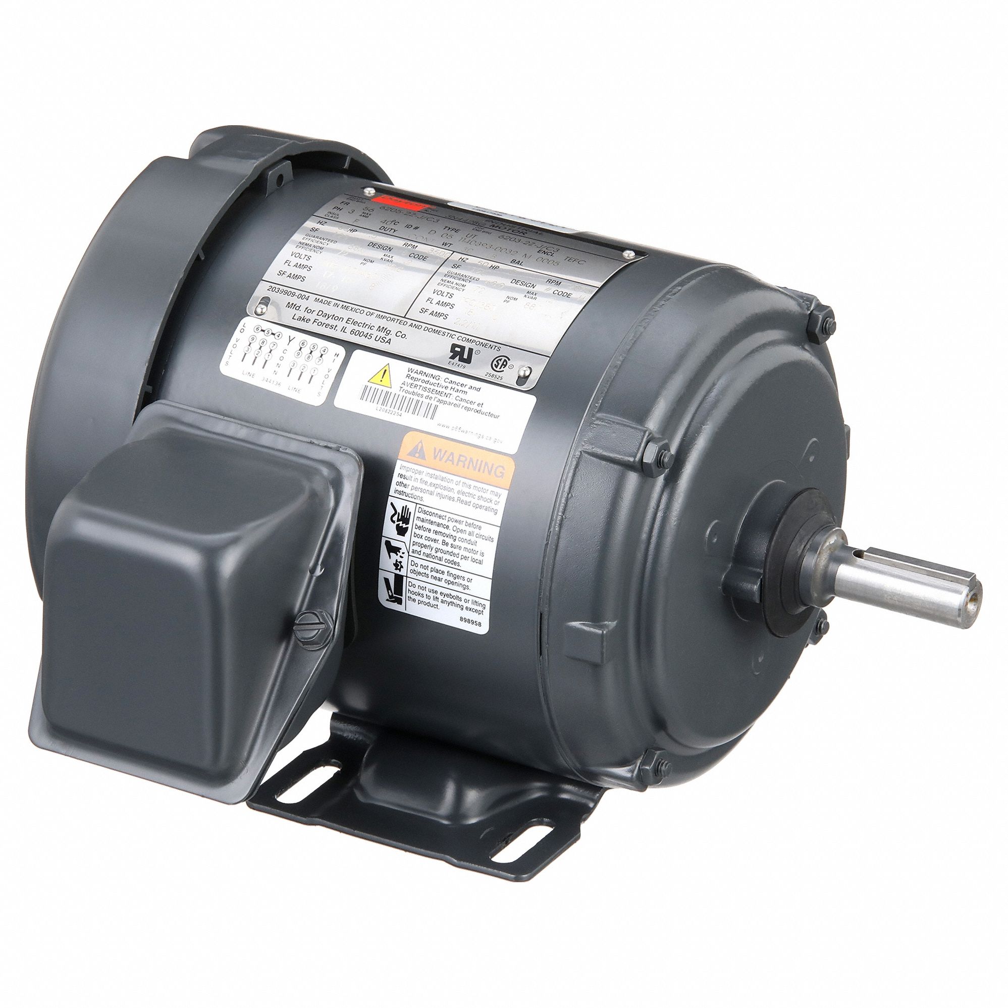 MOTEUR 1/2 HP 3 PHASE