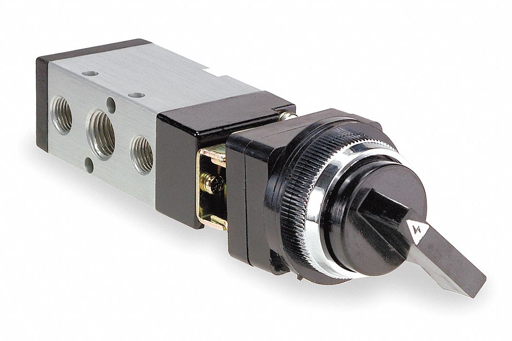 ARO 1/4" Manual Air Control Valve with 4-Way, 2-Position Air Valve Type