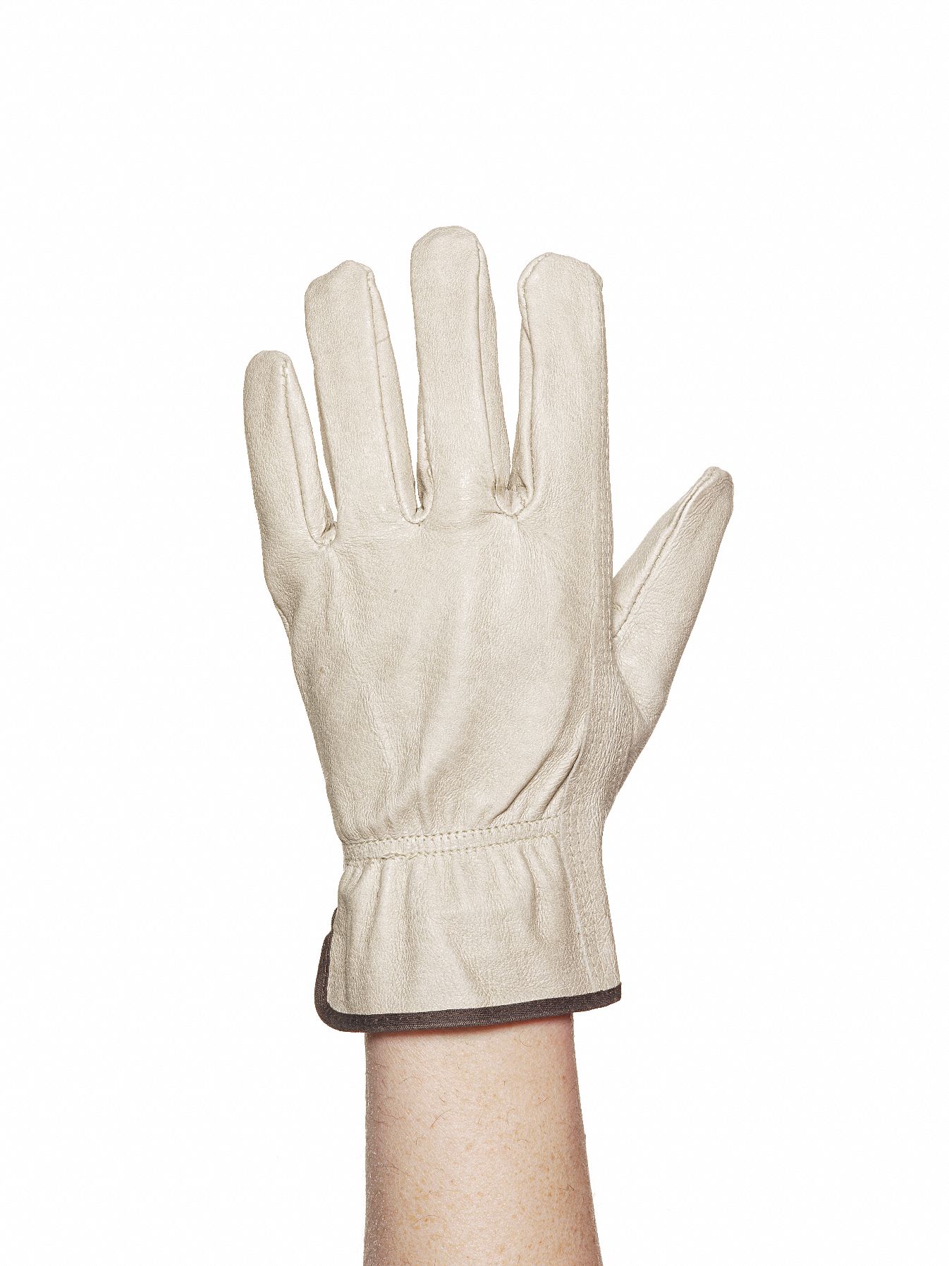 cream leather gloves