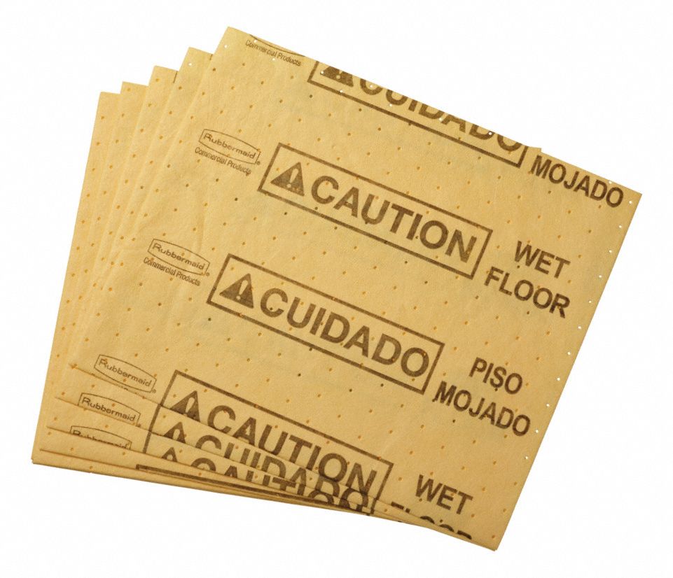 RUBBERMAID COMMERCIAL PRODUCTS Absorbent Pad 14 oz Volume Absorbed Per Pad, 2 gal (22 Pads), 25