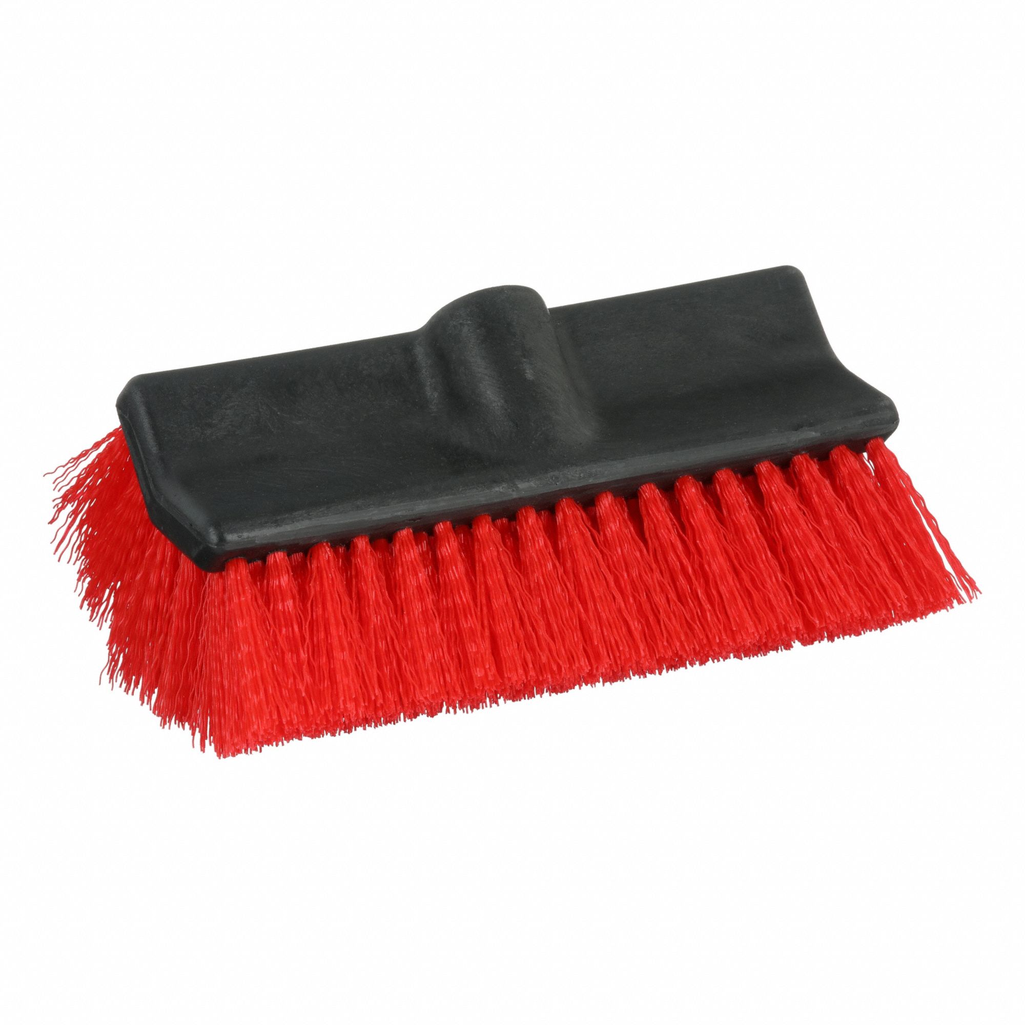 Scrub Brush Head: Medium, Polypropylene, 10 in Brush Lg, 4 1/2 in Head Wd, Red
