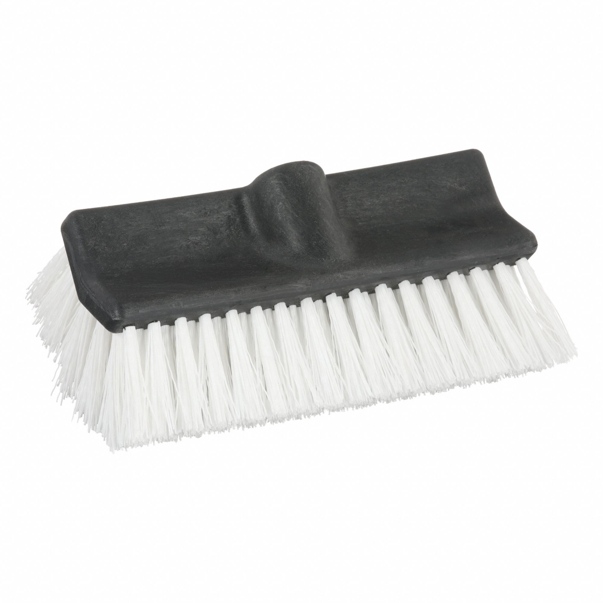 Scrub Brush Head: Medium, Polypropylene, 10 in Brush Lg, 4 1/2 in Head Wd, White