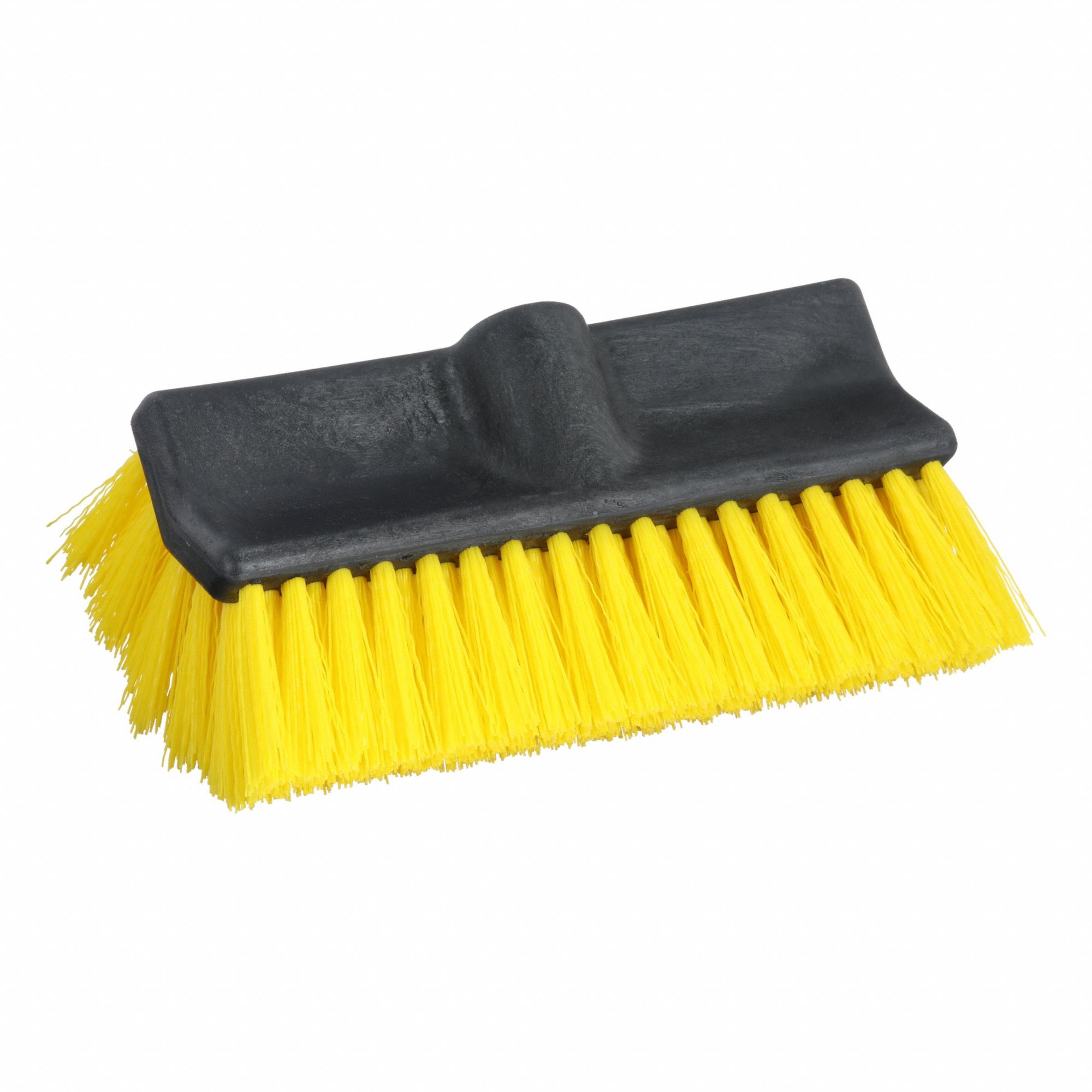 Scrub Brush Head: Medium, Polypropylene, 10 in Brush Lg, 4 1/2 in Head Wd, Yellow