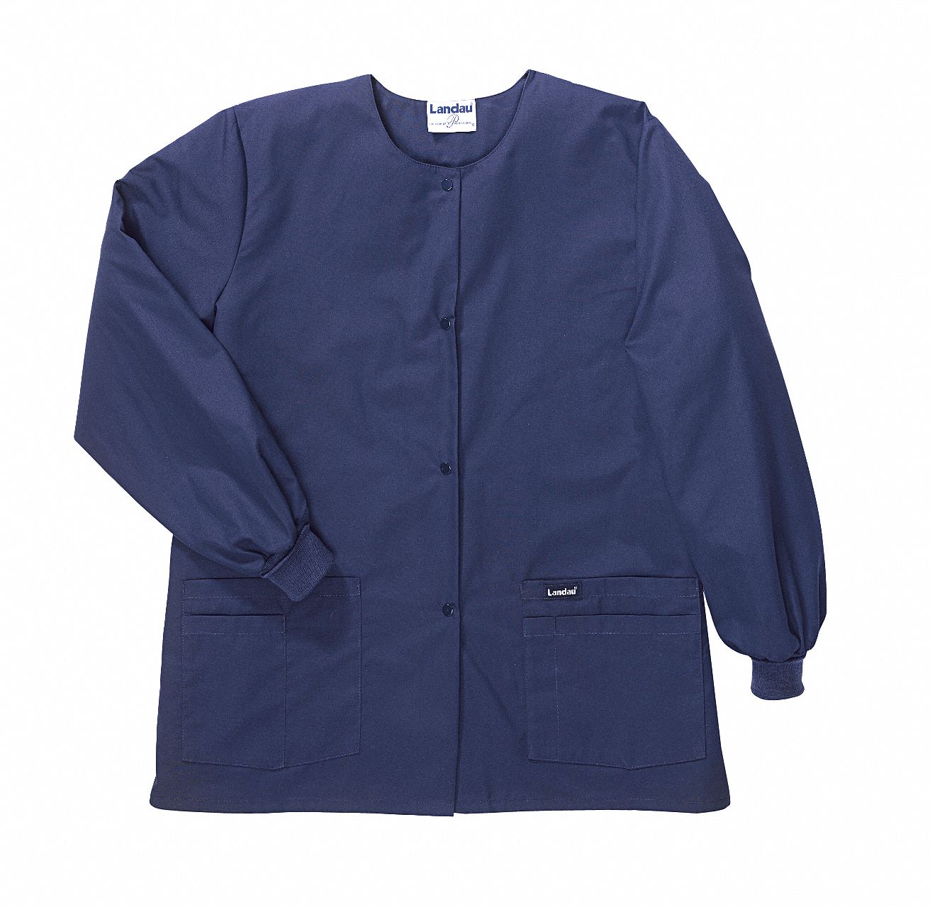 Set of 2 Small Men's Warmup Jacket Polyester/Cotton Navy New Landau