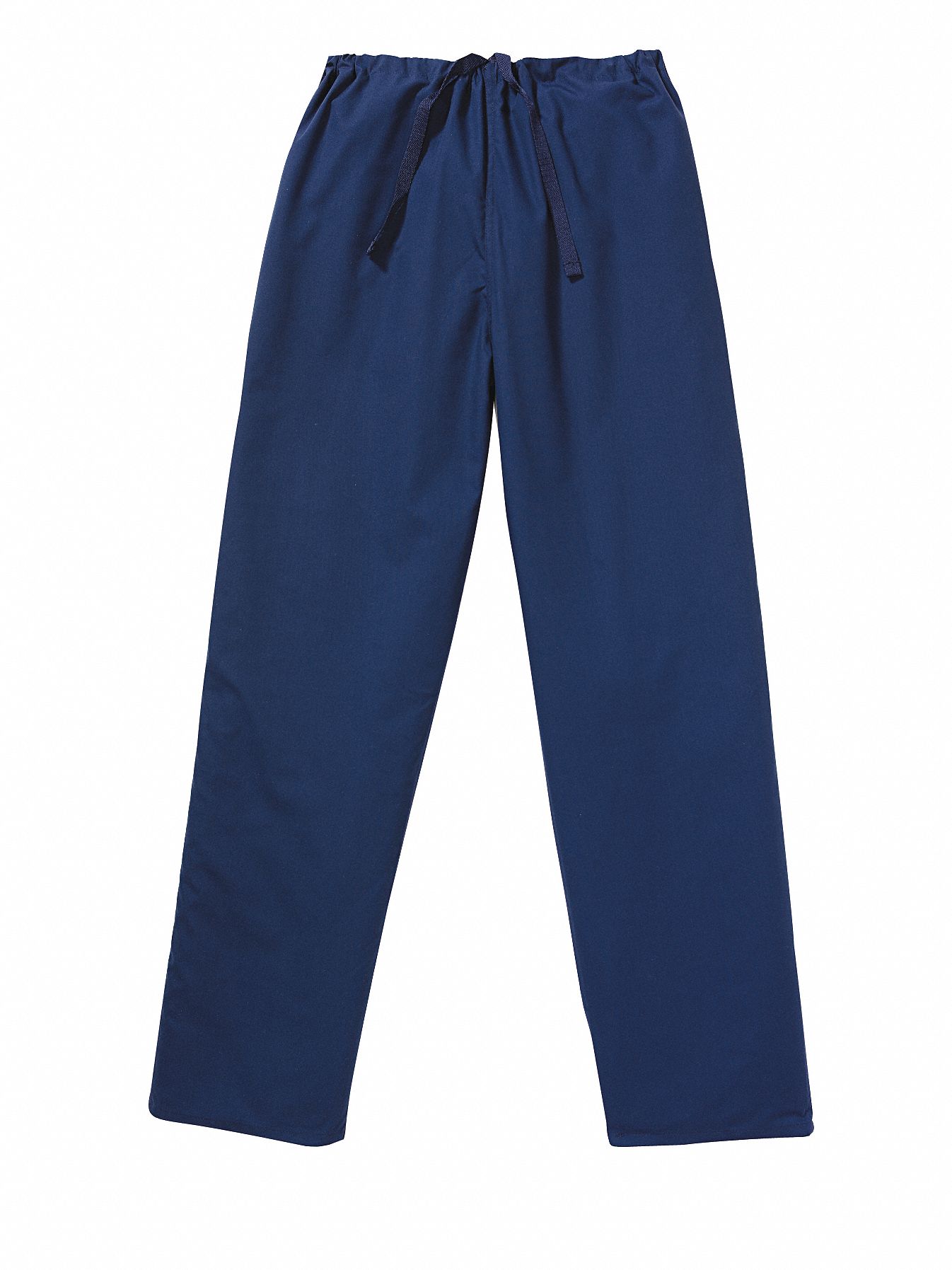 Scrub Pants: Navy, Unisex, 34 in x 31 in, M, Cotton/Polyester, Pants, 1 Pockets, Drawstring