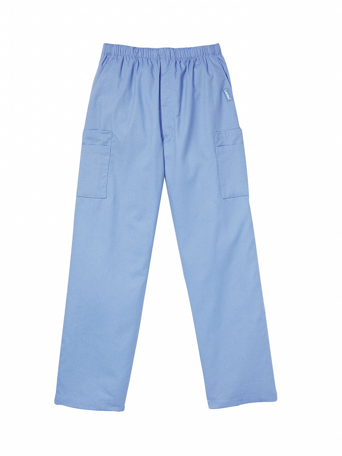 LANDAU Blue, Scrub Cargo Pants, L, Polyester/Cotton, Fits Waist Size 36 ...