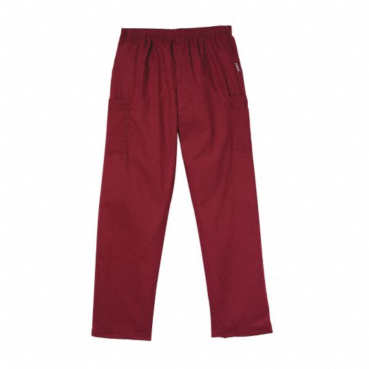 LANDAU, Wine, Men's, Scrub Cargo Pants - 3NCZ7|8555RWPLRG - Grainger