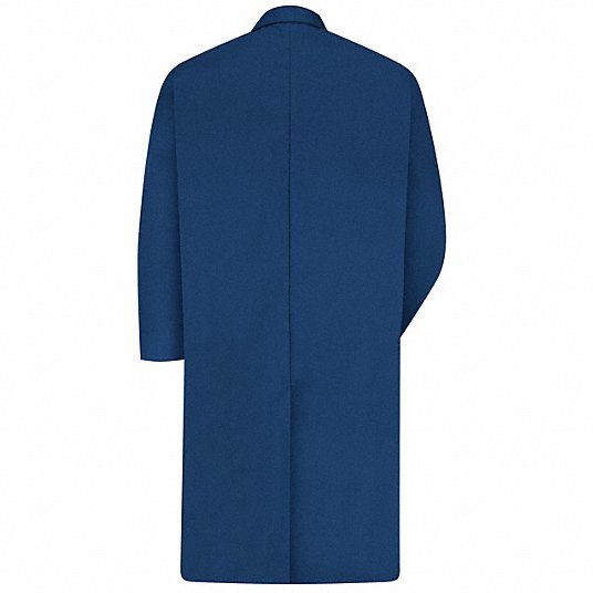 Collared Shop Coat: Coat, Unisex, Jacket Garment, L, Navy, Regular,  Cotton/Polyester