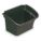 BIN FOR UTILITY CARTS WITH PLASTIC OR WIRE SHELVES, PLASTIC, BLACK