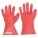 ELECTRICAL INSULATING GLOVES,500V AC/750V DC, 11 IN L, STRAIGHT CUFF, RED, CLASS 00