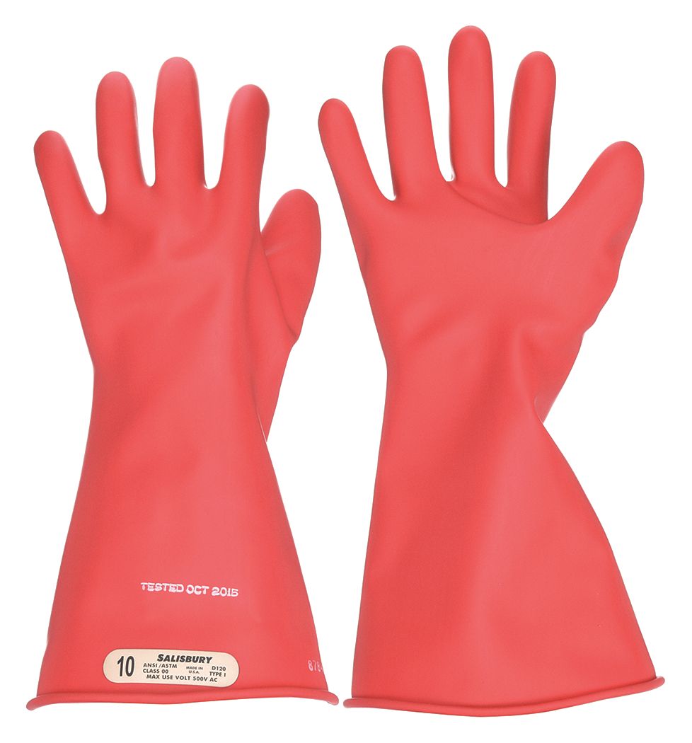 ELECTRICAL INSULATING GLOVES,RED,8 SZ,PR