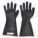 ELECTRICAL INSULATING GLOVES, 7500V AC/11, 250V DC, 14 IN L, STRAIGHT CUFF, BLK/RED