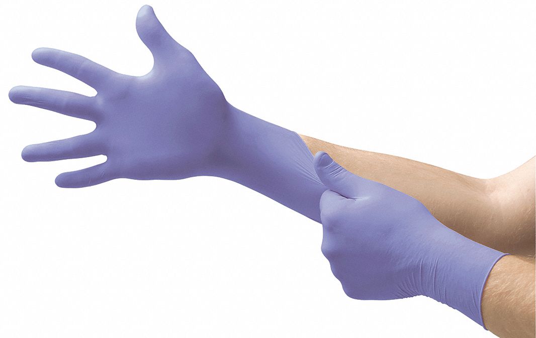 DISPOSABLE GLOVES, MEDICAL-GRADE, M (8), 4 MIL, POWDER-FREE, NITRILE, 100 PK