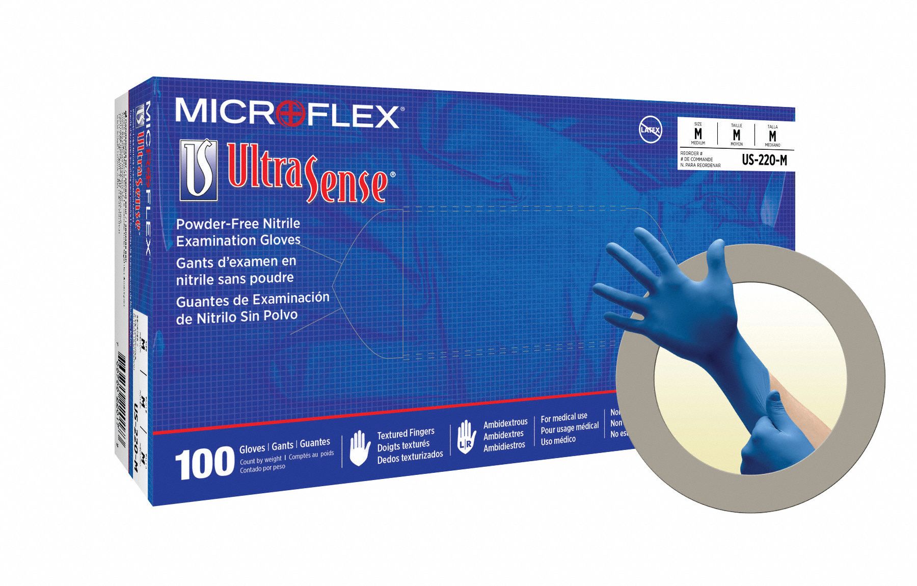 MICROFLEX Disposable Gloves Gen Purpose/MedicalGrade, 3 mil, Powder