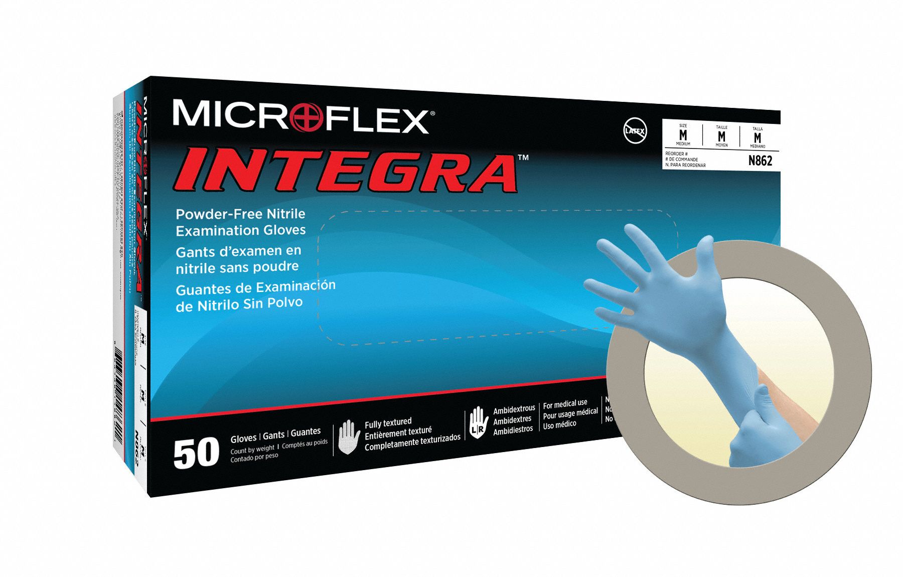 MICROFLEX Disposable Gloves FoodGrade/Gen Purpose, 7 mil, PowderFree