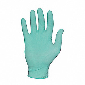 DISPOSABLE GLOVES, GEN PURPOSE, S (7), 5 MIL, LATEX, SMOOTH, 4 AQL, GREEN, 100 PK