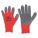 COATED GLOVES, M (8), ROUGH, LATEX, DIPPED PALM, ANSI ABRASION LEVEL 3, RED