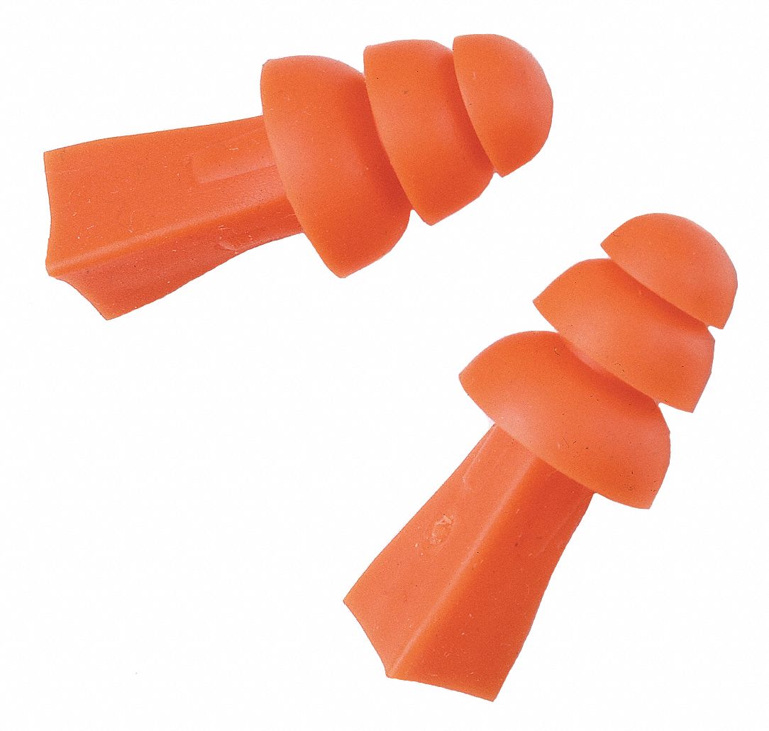 TASCO Ear Plugs, Uncorded, Flanged, 27dB, PK100 3NHF89009 Grainger