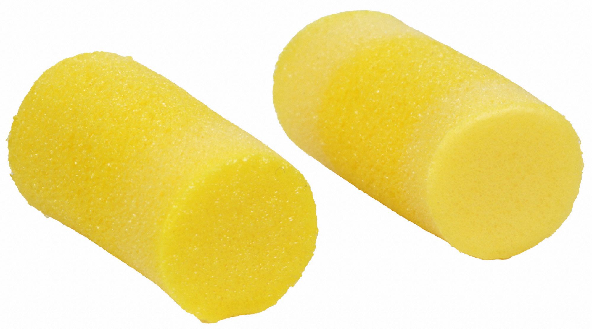 Ear Plugs: Cylinder, 33 dB NRR, Gen Purpose, Uncorded, Disposable, Roll-Down, Yellow, 200 PK