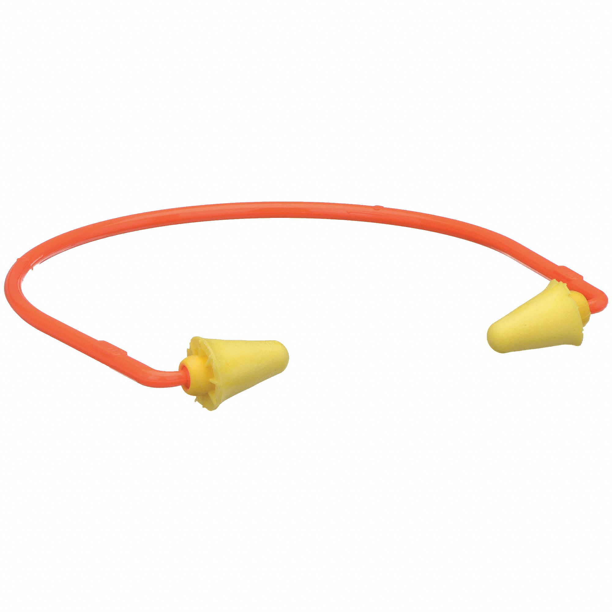 EARPLUGS, REUSABLE, FOAM/TP/ABS/PVC/SILICONE, M, CONE, 28DB, BANDED, PUSH-IN, CSA