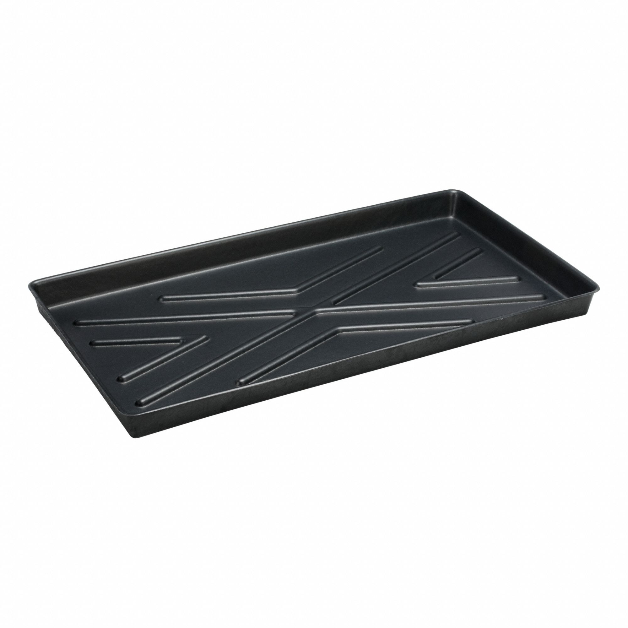 Spill Containment Tray: 8 gal Spill Capacity, 2 3/4 in Ht, 44 in x 23 1/2 in, Black