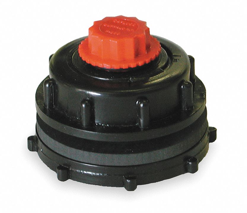 ENPAC Bulkhead Fitting, Polyethylene, Black/Red, 3/4 in Bulkhead