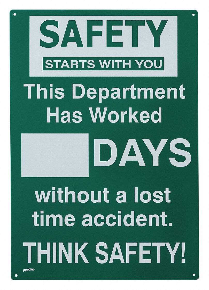 3NKH3 - Safety Record Signs 20 x 14In