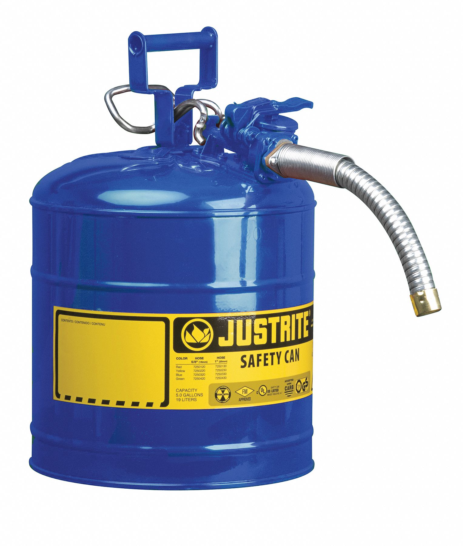 JUSTRITE, For Use With Kerosene, 2 1/2 gal Capacity, Type II Safety Can ...