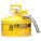 TYPE II SAFETY CAN, 1 GAL, YELLOW, GALVANIZED STEEL, 10½ IN H, 9½ IN OD, FOR DIESEL