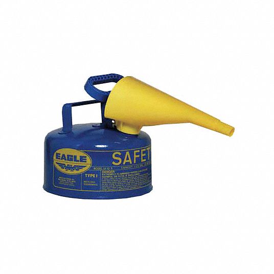 EAGLE Type I Safety Can: For Use With Kerosene, 1 gal Capacity, Includes  Funnel, Powder Coated Steel