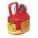 TYPE I SAFETY CAN, ½ GAL, RED, POLYETHYLENE, 9½ IN HEIGHT, FOR USE WITH FLAMMABLES