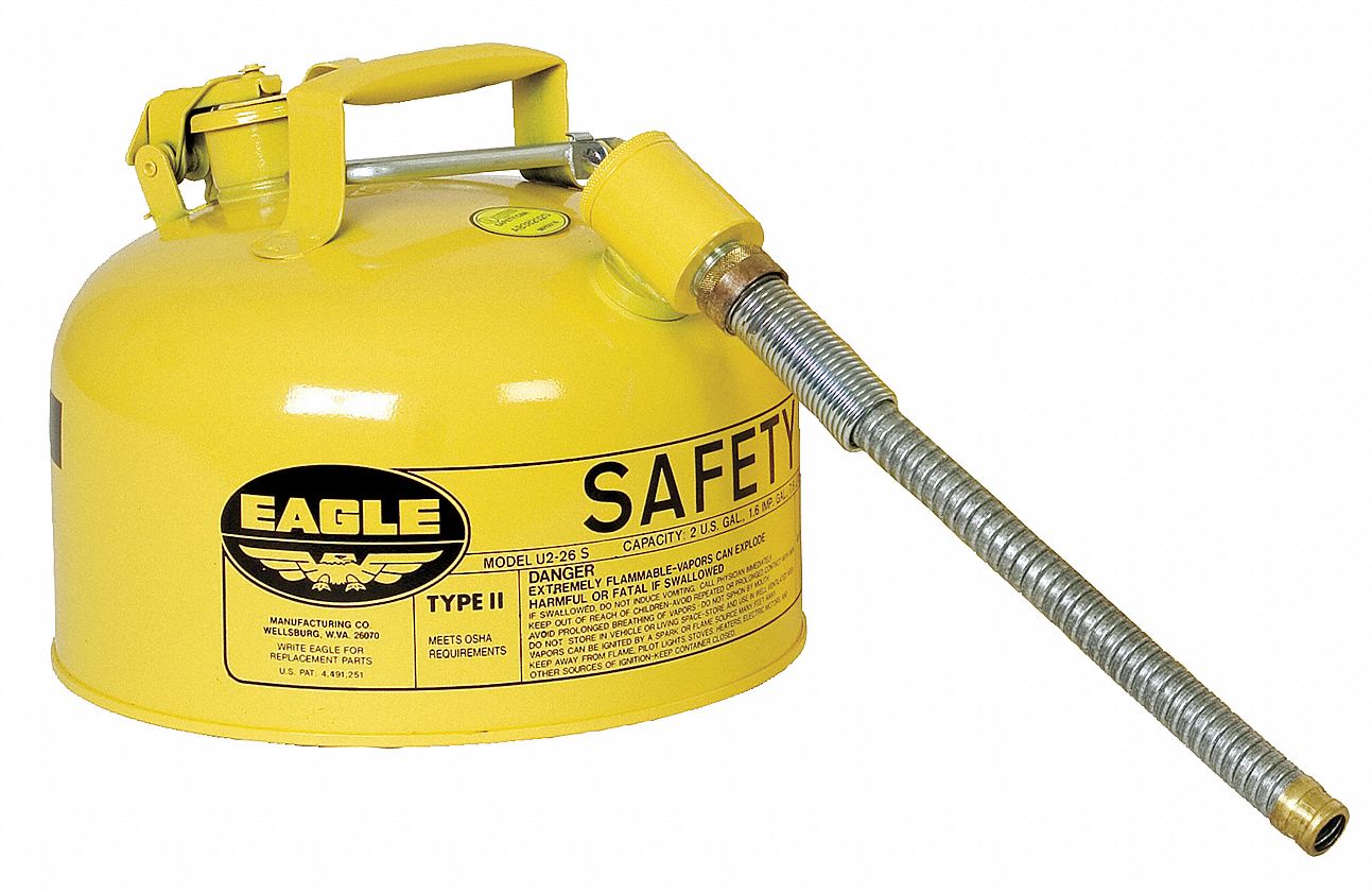 Type II Safety Can,Yellow,9-1/2 In. H