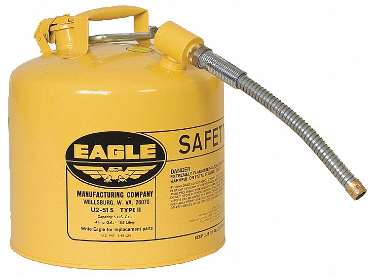 Type II Safety Can,Yellow,15-7/8 In. H