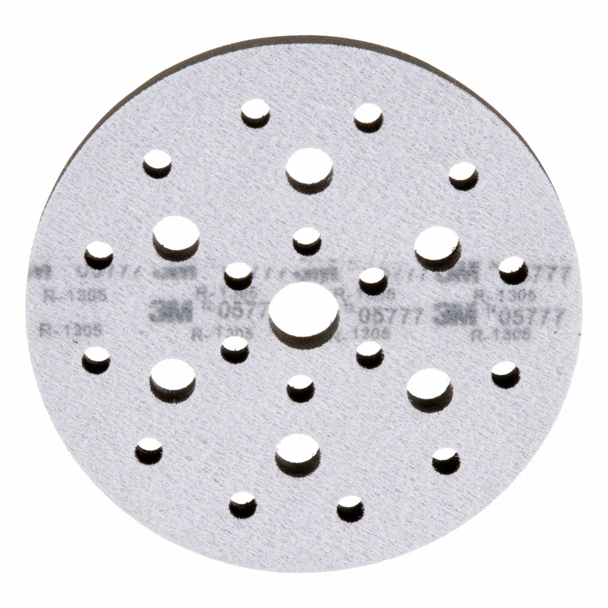 Soft Interface Pad: Pad, Hook-and-Loop, Foam, 6 in Outside Dia, Gray, 1, 200 RPM Max Speed