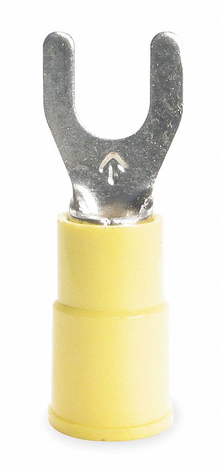 Fork Terminal Std #6 Stud Yellow PK50